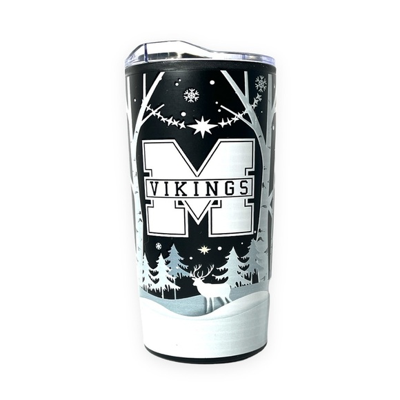Minnesota Vikings 20 oz‎ EPIC Coffee Tumbler Acrylic Slide Lid Holiday Motif - Picture 1 of 4